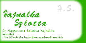 hajnalka szlotta business card